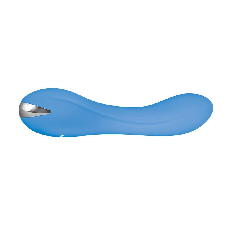 Evolved BLUE CRUSH - Blue 12 cm USB Rechargeable Mini Vibrator - Silk and Sin