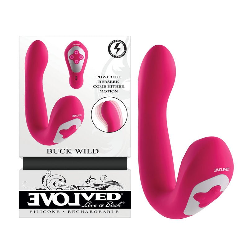 Evolved BUCK WILD - Pink USB Rechargeable Flicking Vibrator - Silk and Sin