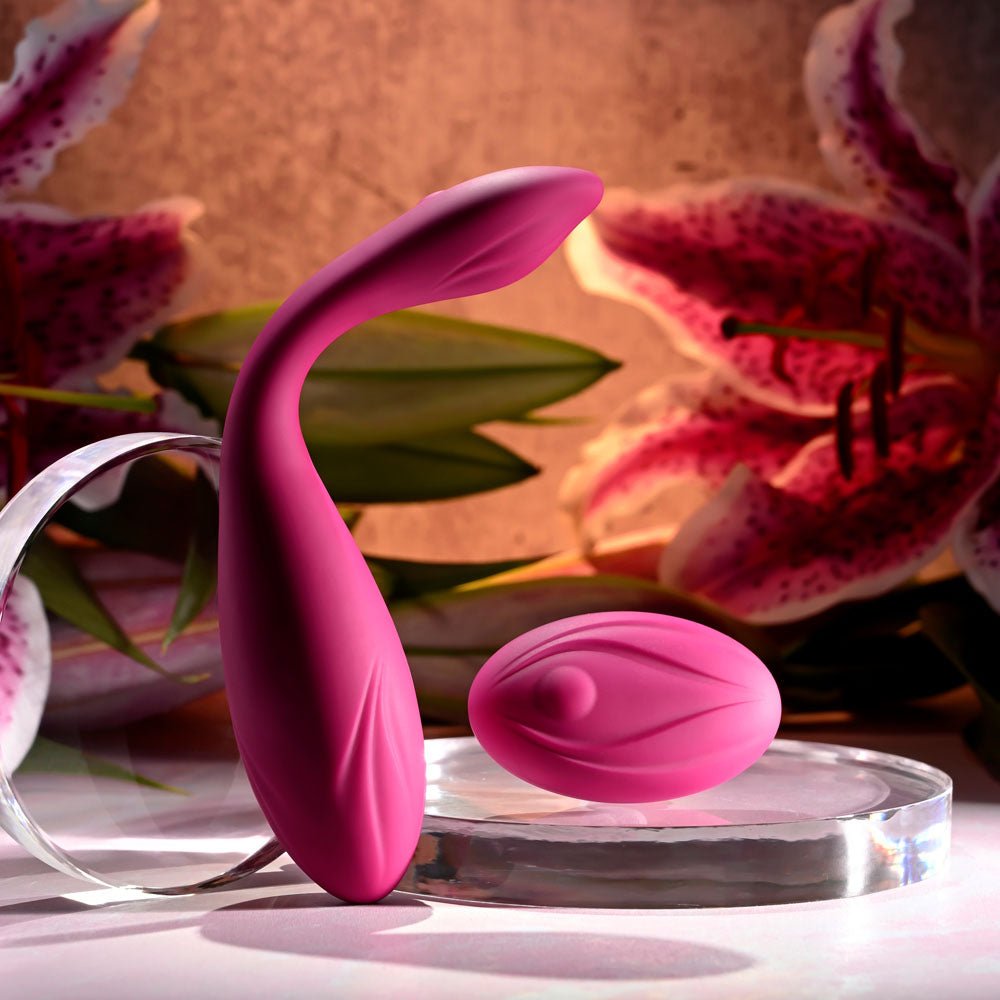 Evolved CHERRY POSE - Pink 16.1 cm USB Rechargeable Flexible & Posable Vibrator with Remote - Silk and Sin