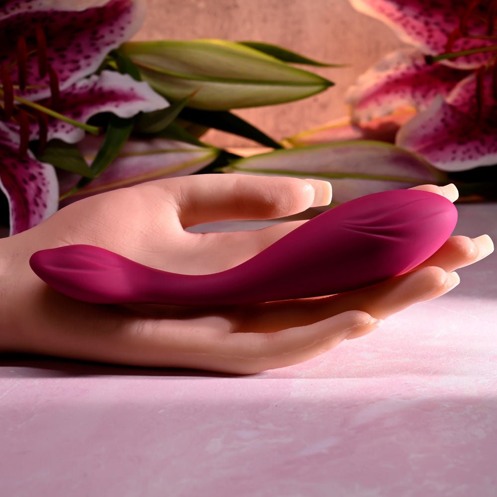 Evolved CHERRY POSE - Pink 16.1 cm USB Rechargeable Flexible & Posable Vibrator with Remote - Silk and Sin