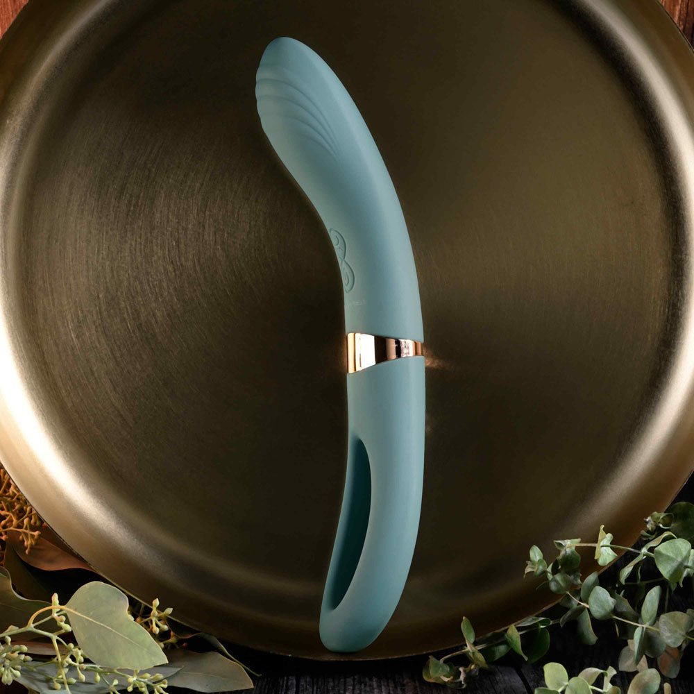 Evolved CHICK FLICK - Olive Green 24 cm USB Rechargeable Vibrator with Flicking Tip - Silk and Sin