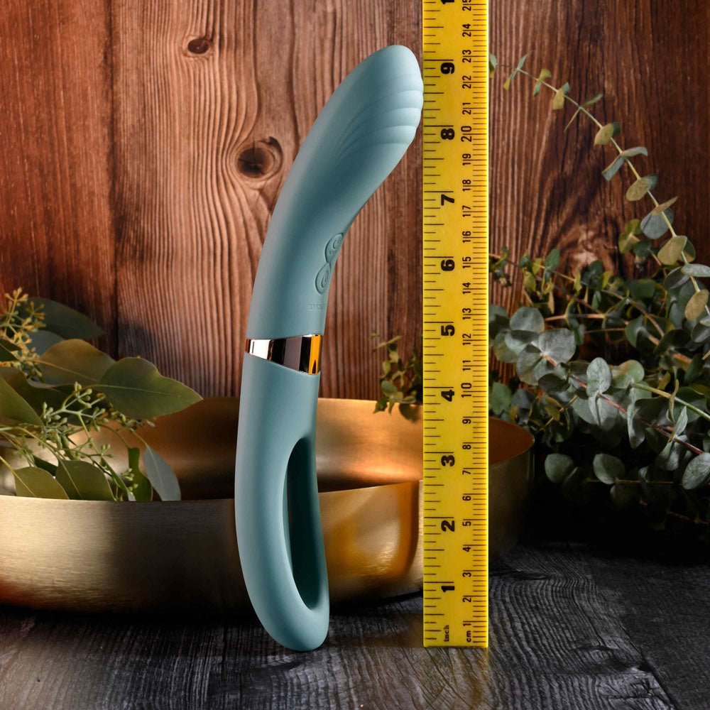 Evolved CHICK FLICK - Olive Green 24 cm USB Rechargeable Vibrator with Flicking Tip - Silk and Sin