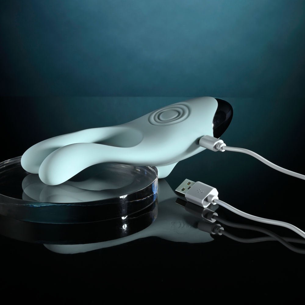 Evolved COUPLES THERAPY - Teal USB Rechargeable Couples Stimulator - Silk and Sin