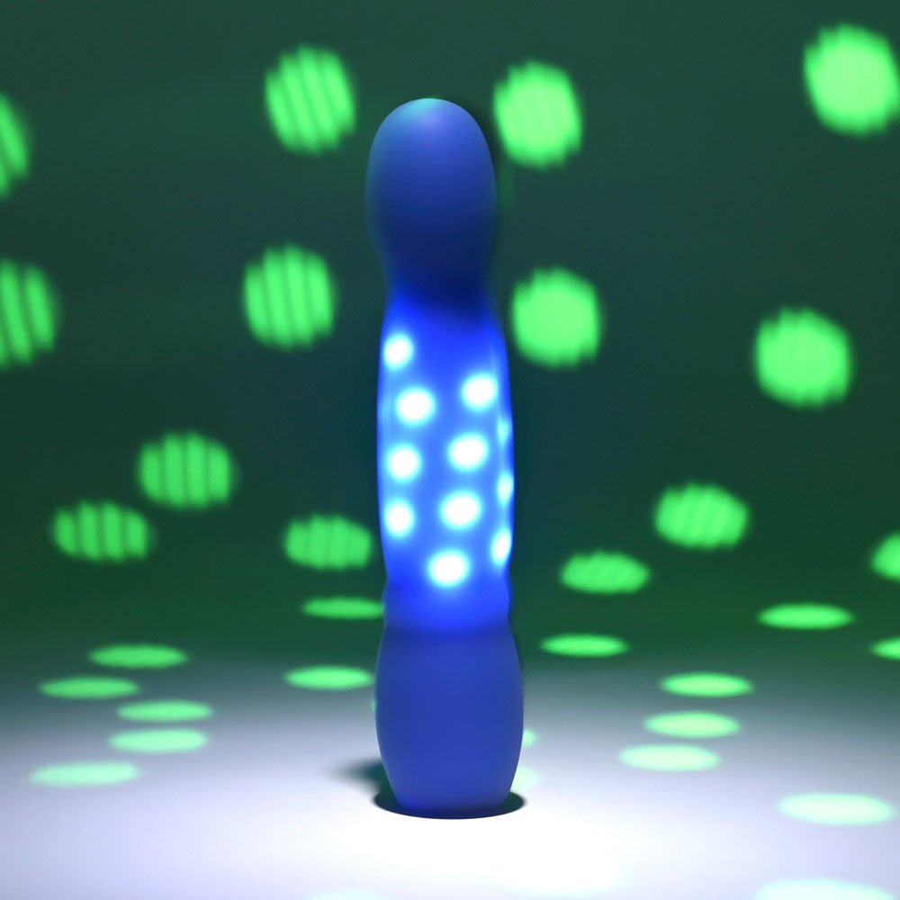 Evolved DISCO DIVA - Blue 20.9 cm USB Rechargeable Light Up Vibrator - Silk and Sin