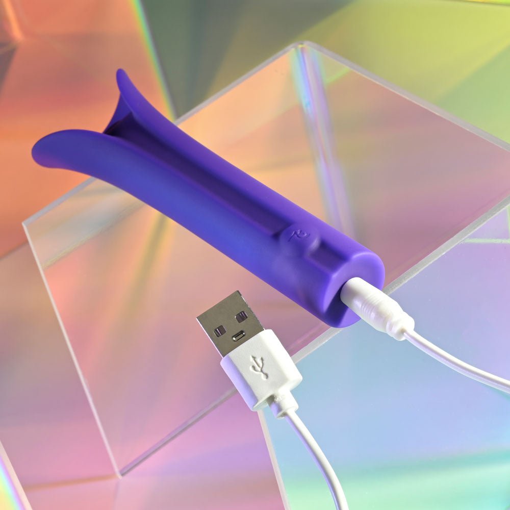 Evolved FULL COVERAGE - Purple 11.9 cm USB Rechargeable Bullet - Silk and Sin