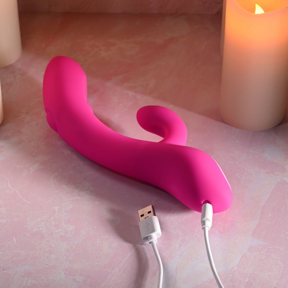 Evolved G-TAPPER - Pink USB Rechargeable Rabbit Vibrator - Silk and Sin