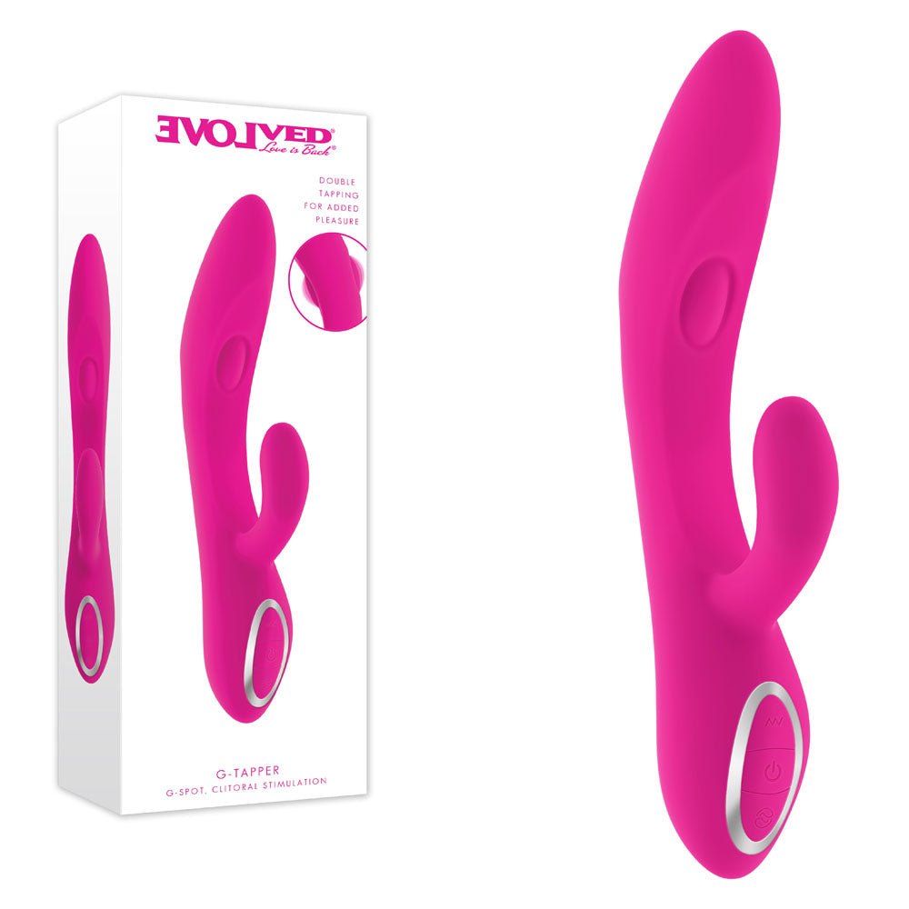 Evolved G-TAPPER - Pink USB Rechargeable Rabbit Vibrator - Silk and Sin