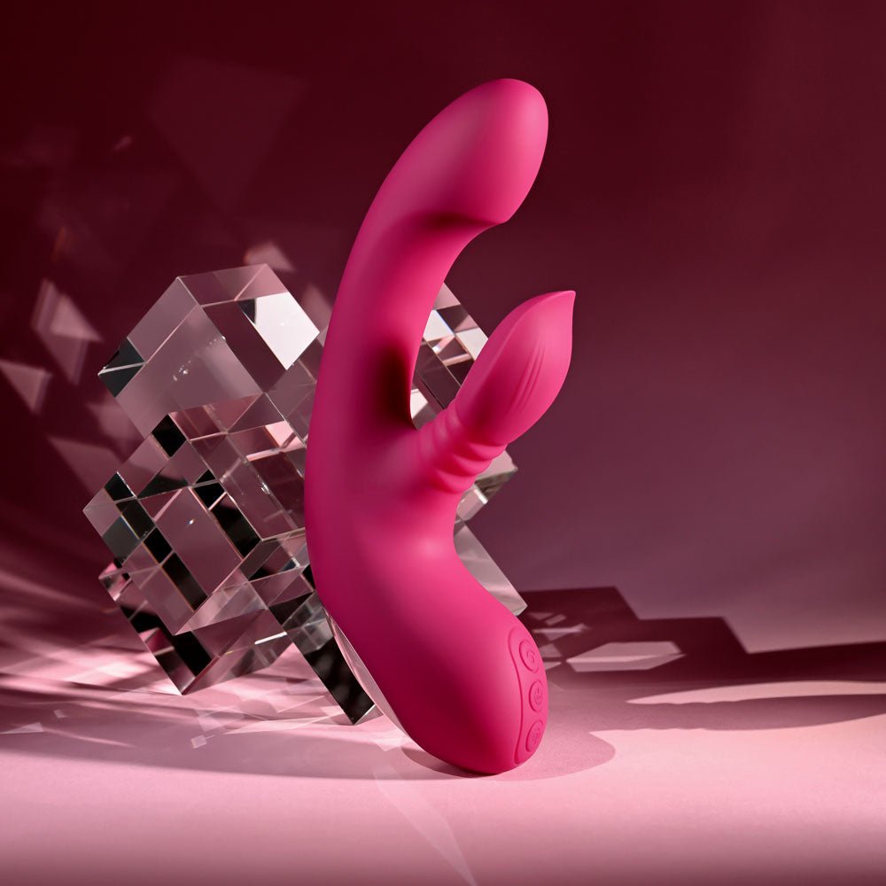 Evolved GENTLE PERSUASION - Pink 20 cm USB Rechargeable Rabbit Vibrator - Silk and Sin