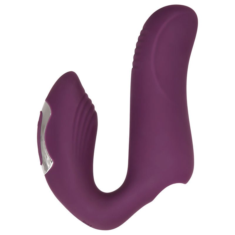 Evolved Helping Hand - Purple USB Rechargeable Dual Finger Stimulator - Silk and Sin