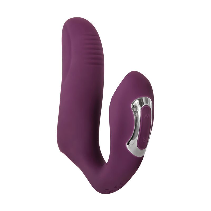 Evolved Helping Hand - Purple USB Rechargeable Dual Finger Stimulator - Silk and Sin