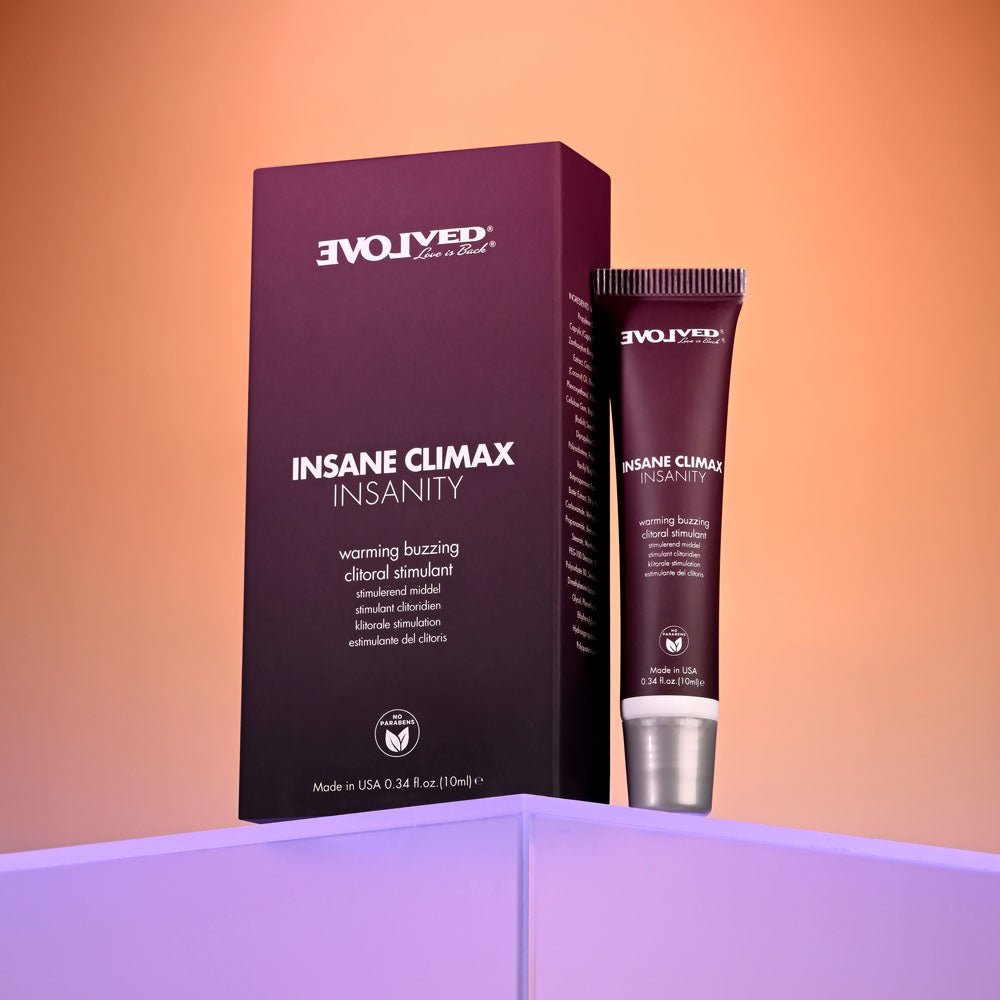 Evolved INSANE CLIMAX - INSANITY - Warming Buzzing Clitoral Stimulation Gel - 10 ml - Silk and Sin
