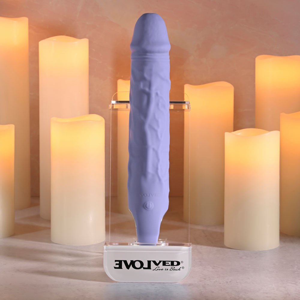 Evolved LARGE PURPLE FANTASY - Purple 21.8 cm USB Rechargeable Vibrator - Silk and Sin
