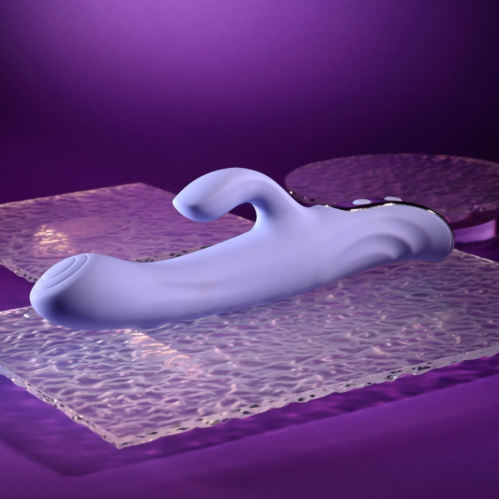 Evolved LAVENDER LOVE - Purple 23.3 cm USB Rechargeable Rabbit Vibrator - silkandsin