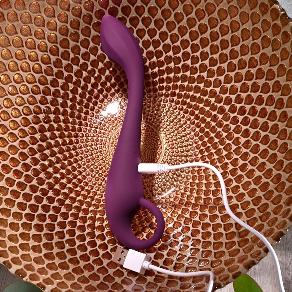 Evolved LOCHNESS G - Purple 19 cm USB Rechargeable Vibrator - Silk and Sin