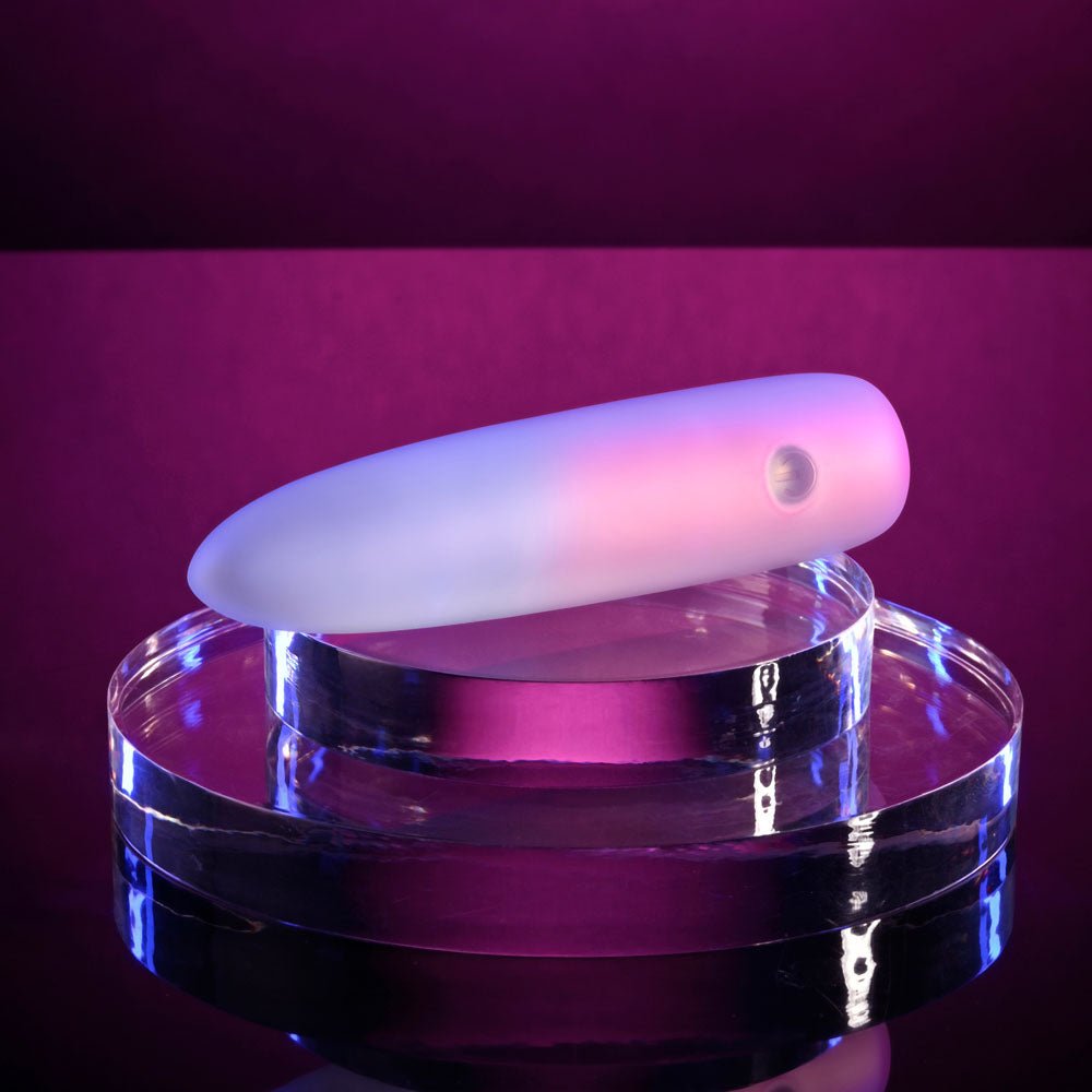 Evolved PARADISE BULLET - Pink/Purple 10.2 cm USB Rechargeable Bullet - Silk and Sin