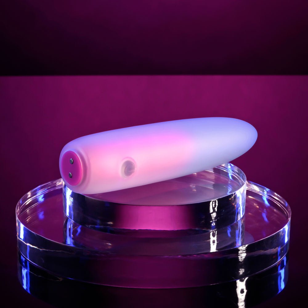 Evolved PARADISE BULLET - Pink/Purple 10.2 cm USB Rechargeable Bullet - Silk and Sin