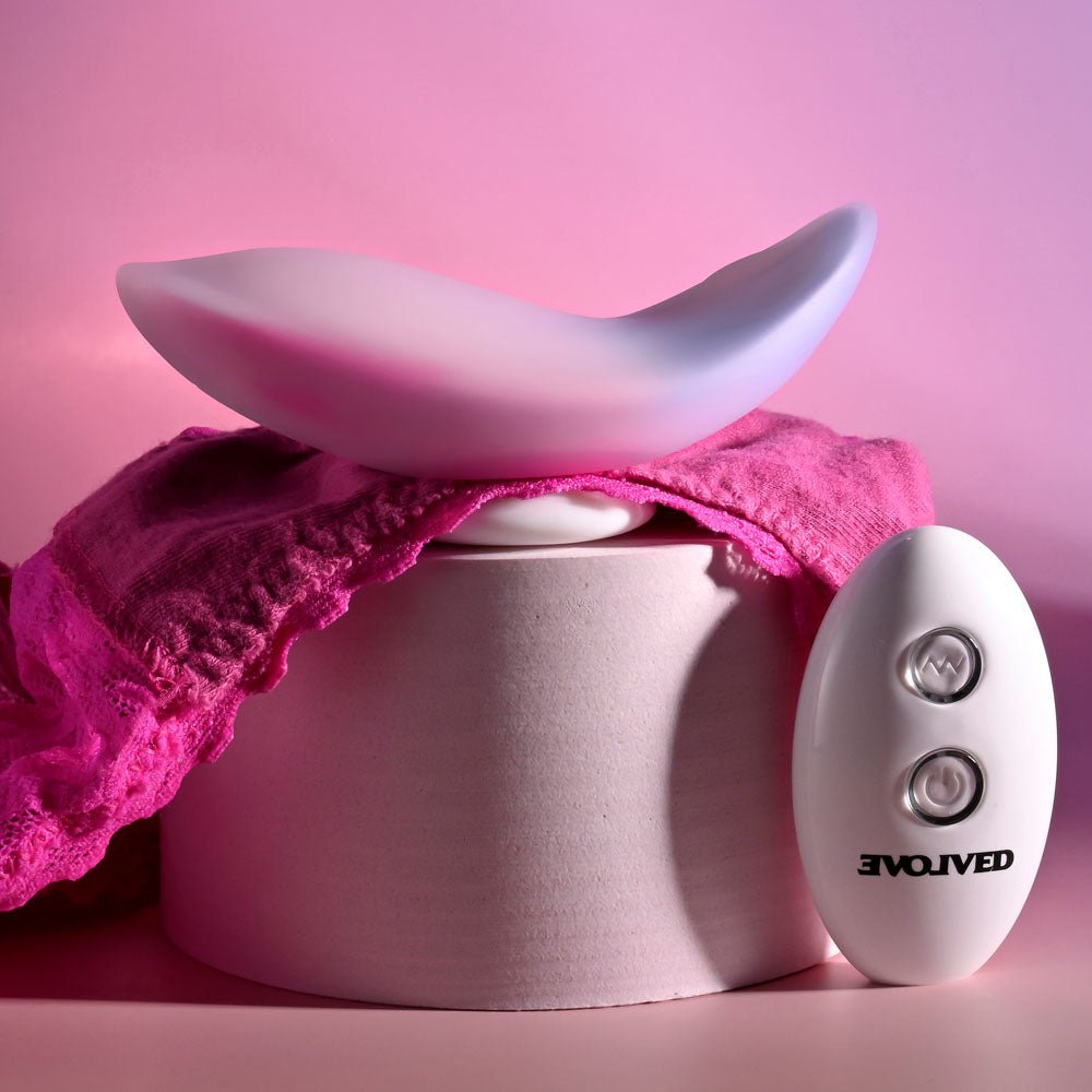 Evolved PARADISE PANTY - Pink/Purple USB Rechargeable Panty Vibrator with Remote Control - Silk and Sin
