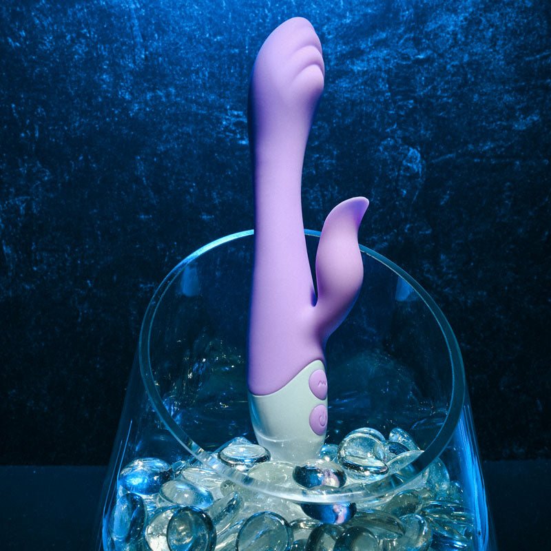 Evolved PLEASING PETAL - Lilac 19.7 cm USB Rechargeable Rabbit Vibrator - Silk and Sin
