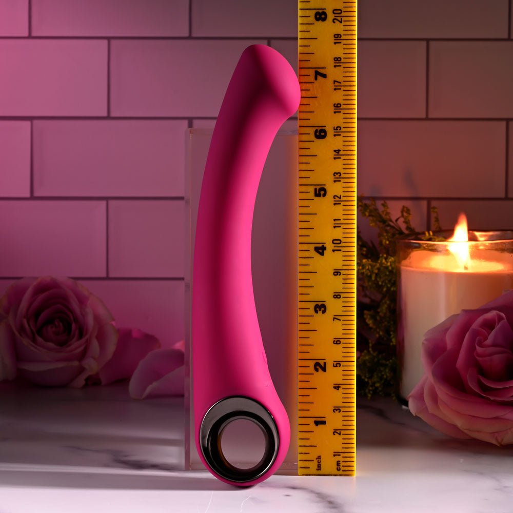 Evolved PLEASURE CURVE - Pink 19 cm USB Rechargeable Vibrator - Silk and Sin