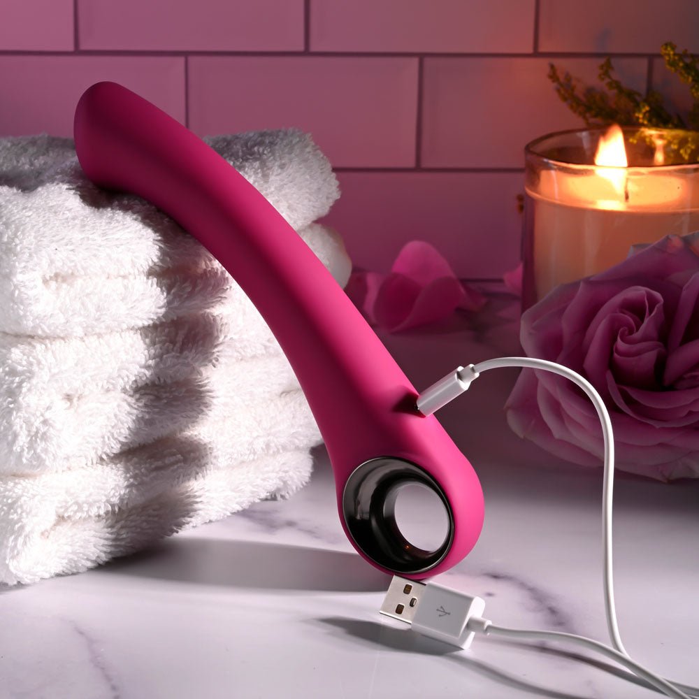 Evolved PLEASURE CURVE - Pink 19 cm USB Rechargeable Vibrator - Silk and Sin
