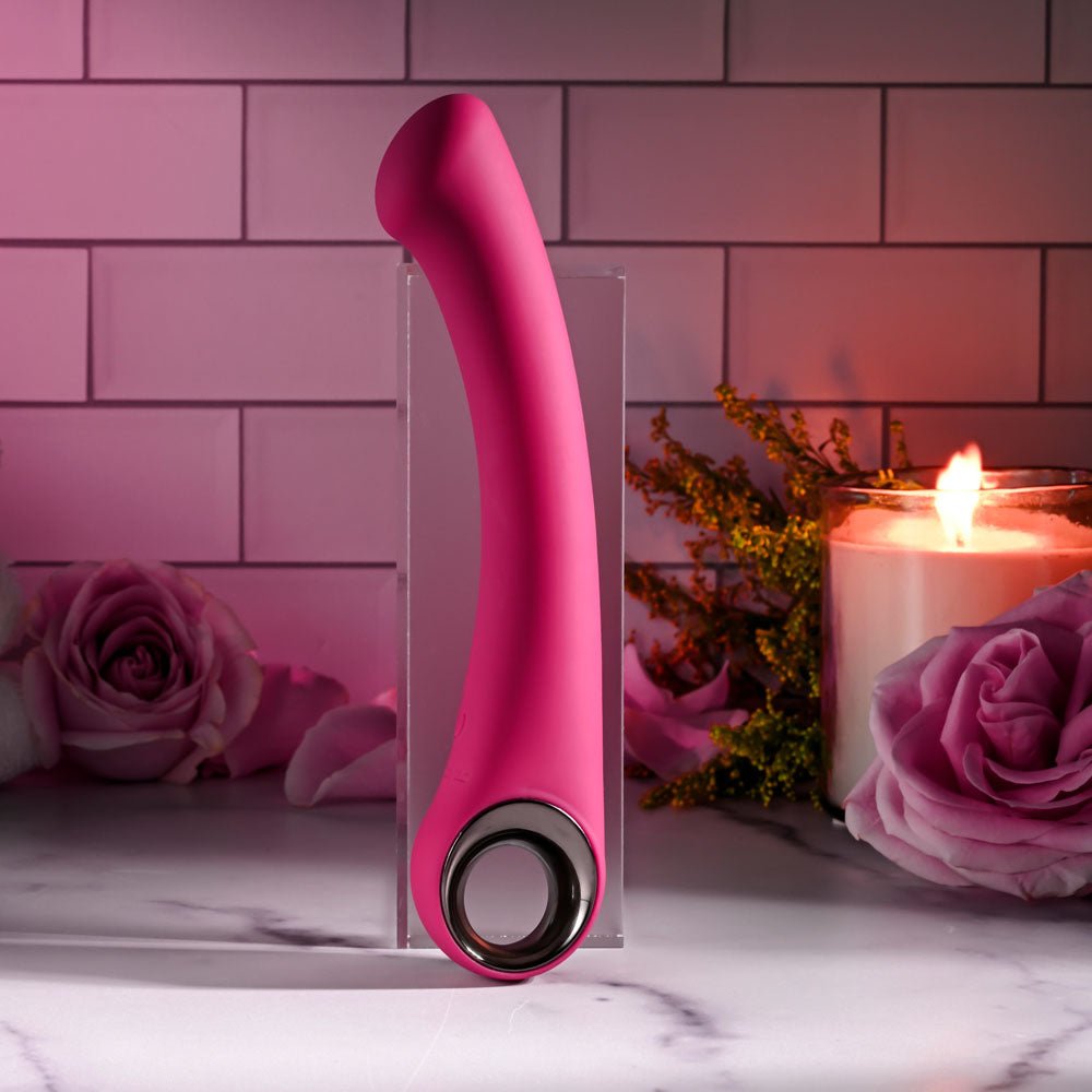 Evolved PLEASURE CURVE - Pink 19 cm USB Rechargeable Vibrator - Silk and Sin