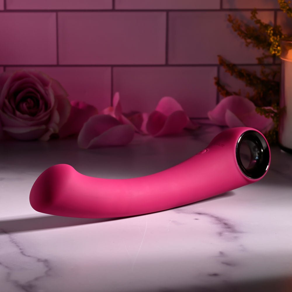 Evolved PLEASURE CURVE - Pink 19 cm USB Rechargeable Vibrator - Silk and Sin