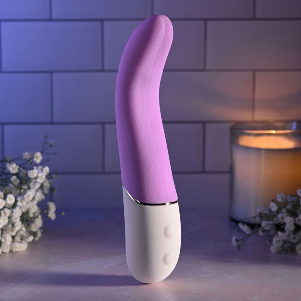 Evolved SLIP OF THE TONGUE - Purple 21.1 cm USB Rechargeable Flicking Tongue Vibrator - Silk and Sin