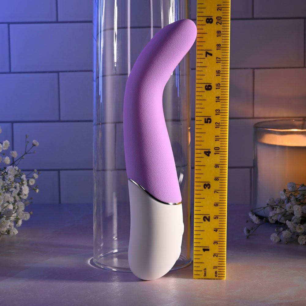 Evolved SLIP OF THE TONGUE - Purple 21.1 cm USB Rechargeable Flicking Tongue Vibrator - Silk and Sin
