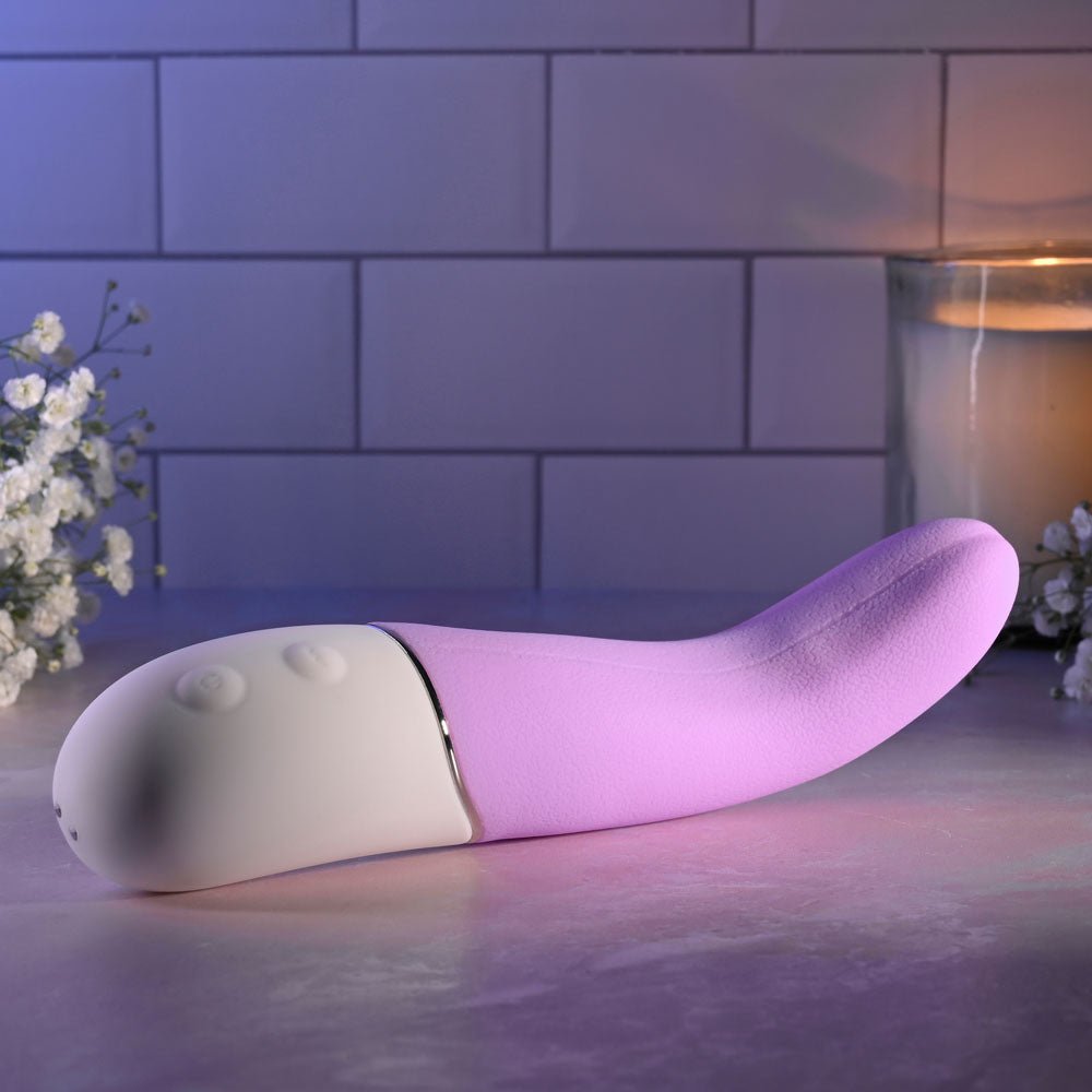 Evolved SLIP OF THE TONGUE - Purple 21.1 cm USB Rechargeable Flicking Tongue Vibrator - Silk and Sin
