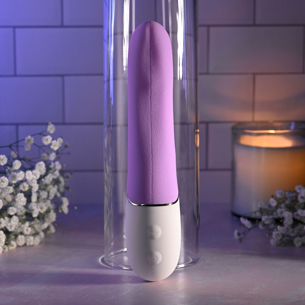 Evolved SLIP OF THE TONGUE - Purple 21.1 cm USB Rechargeable Flicking Tongue Vibrator - Silk and Sin