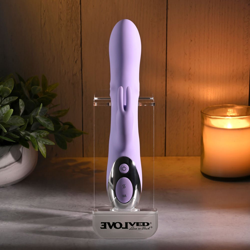 Evolved SPINDERELLA - Purple USB Rechargeable Rabbit Vibrator - Silk and Sin