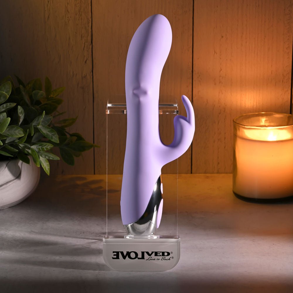 Evolved SPINDERELLA - Purple USB Rechargeable Rabbit Vibrator - Silk and Sin