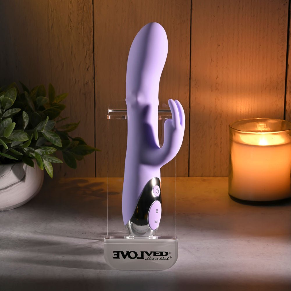 Evolved SPINDERELLA - Purple USB Rechargeable Rabbit Vibrator - Silk and Sin