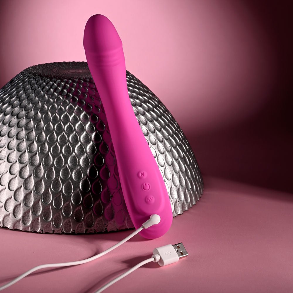 Evolved SUGAR RUSH - Pink 21.6 cm USB Rechargeable Vibrator - Silk and Sin