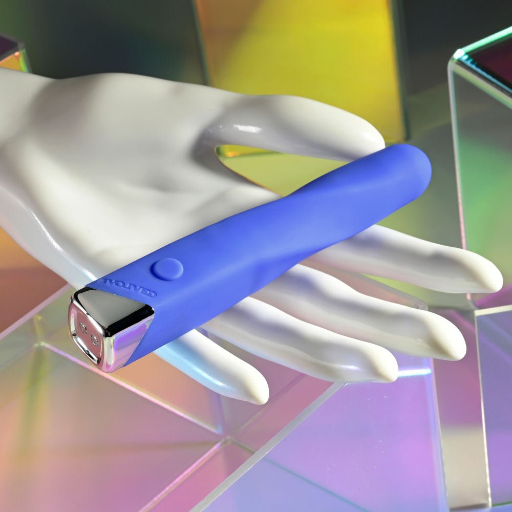 Evolved TWISTED TEMPTATION - Blue 12 cm USB Rechargeable Bullet - Silk and Sin