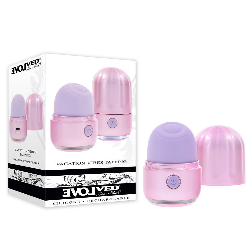 Evolved VACATION VIBES - TAPPING - Pink 8.5 cm USB Rechargeable Tapping Stimulator - Silk and Sin