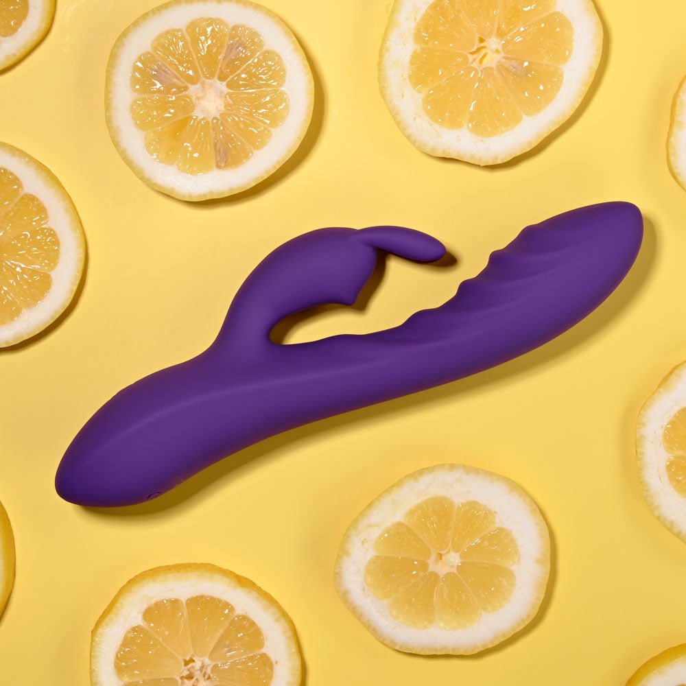 Evolved WAVY RABBIT - Purple 20.6 cm USB Rechargeable Rabbit Vibrator - Silk and Sin