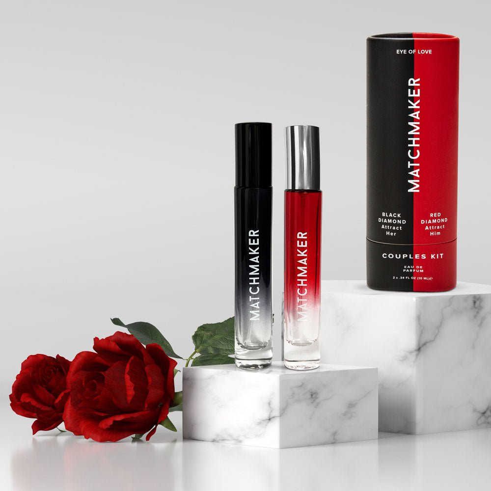 Eye of Love Matchmaker Couples Kit Pheromone Parfums - His and Hers Pheromone Parfum - 2 x 10ml Sprays - Silk and Sin