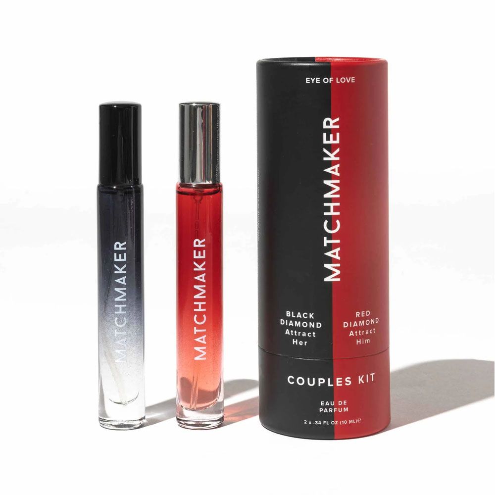 Eye of Love Matchmaker Couples Kit Pheromone Parfums - His and Hers Pheromone Parfum - 2 x 10ml Sprays - Silk and Sin
