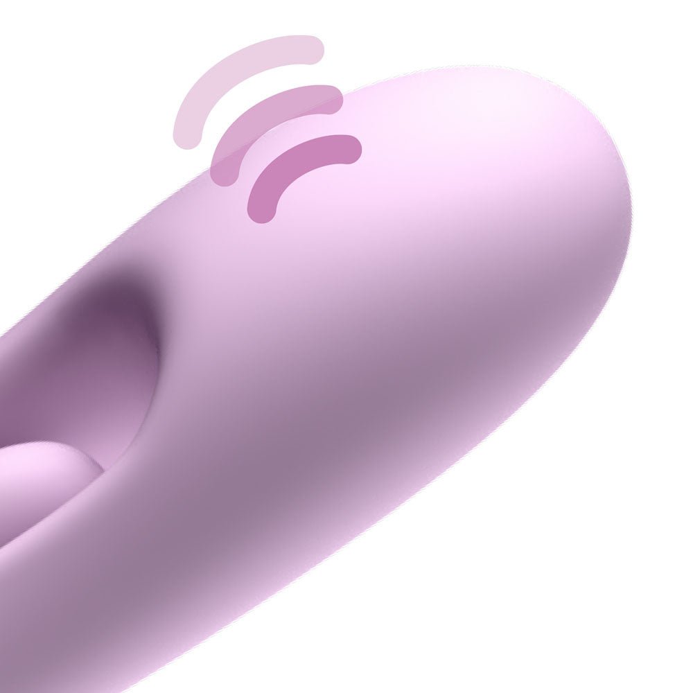 Fantasy For Her G-Touch Pulse Pro - Purple - Purple 23.4 cm USB Rechargeable Rabbit Vibrator with Flicking Shaft and Tip - Silk and Sin