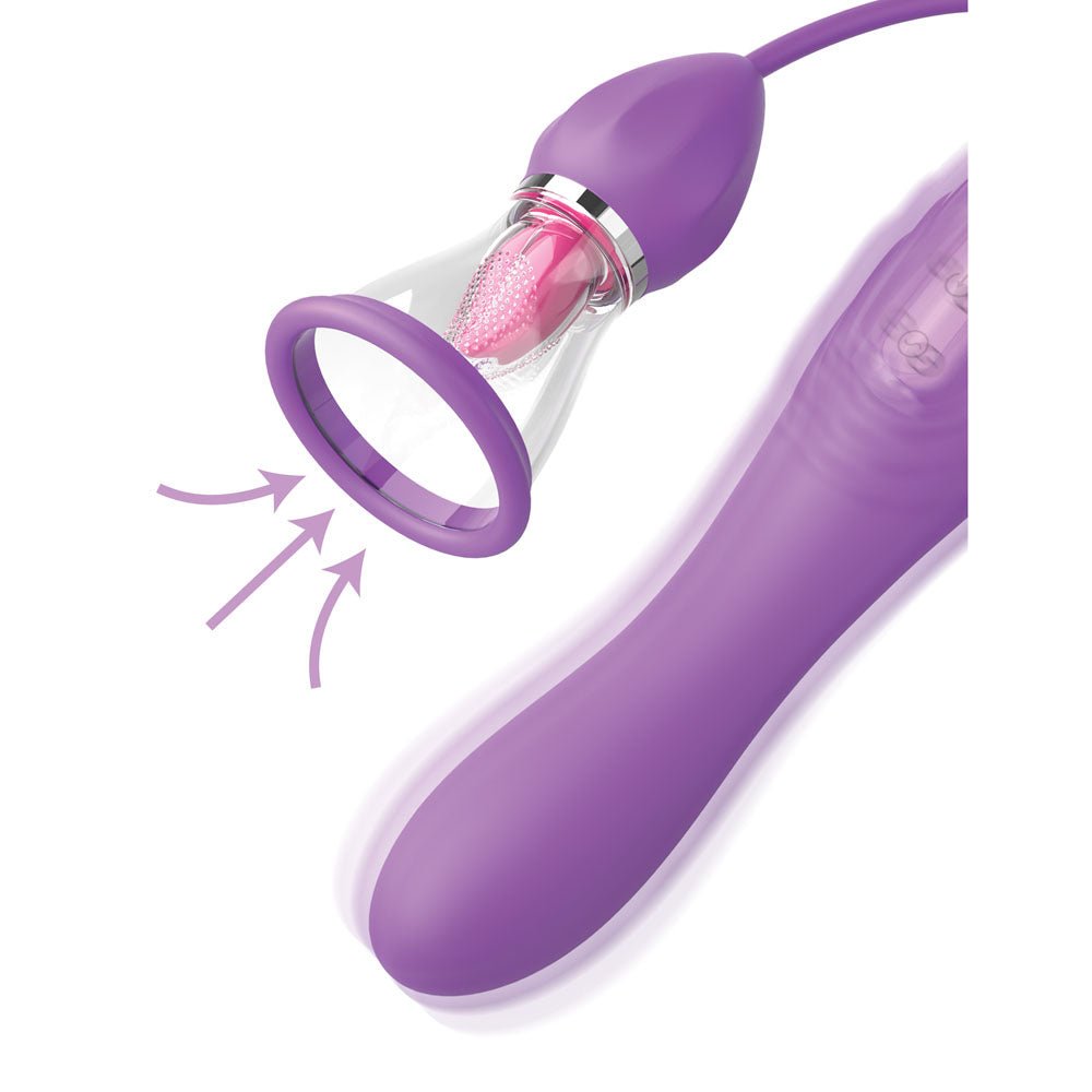 Fantasy For Her Her Ultimate Pleasure Max - Purple USB Rechargeable Vibrator with Flicking Stimulator - silkandsin