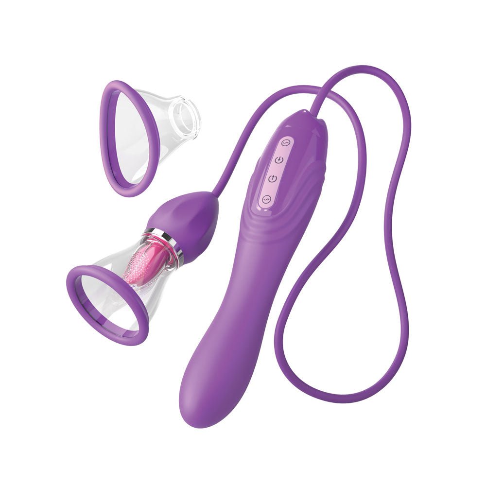 Fantasy For Her Her Ultimate Pleasure Max - Purple USB Rechargeable Vibrator with Flicking Stimulator - silkandsin