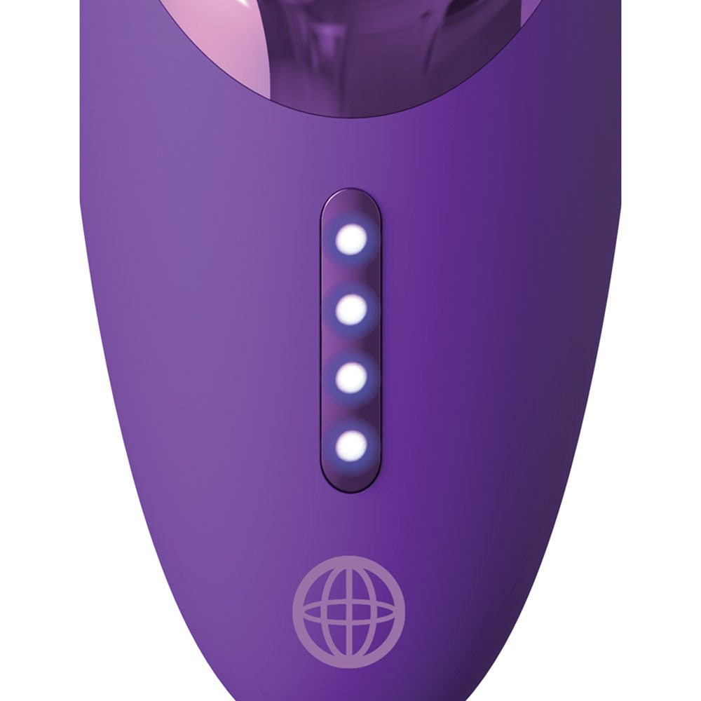 Fantasy For Her Pleasure Sucker - Purple USB Rechargeable Sucking, Licking & Vibrating Stimulator - silkandsin