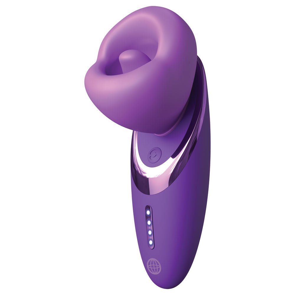 Fantasy For Her Pleasure Sucker - Purple USB Rechargeable Sucking, Licking & Vibrating Stimulator - silkandsin