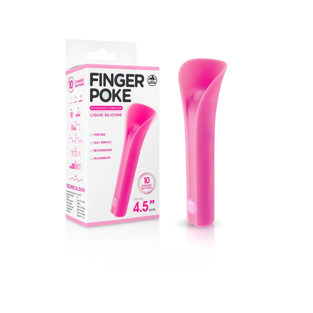 Finger Poke - Pink - Pink 11.4 cm USB Rechargeable Bullet - Silk and Sin