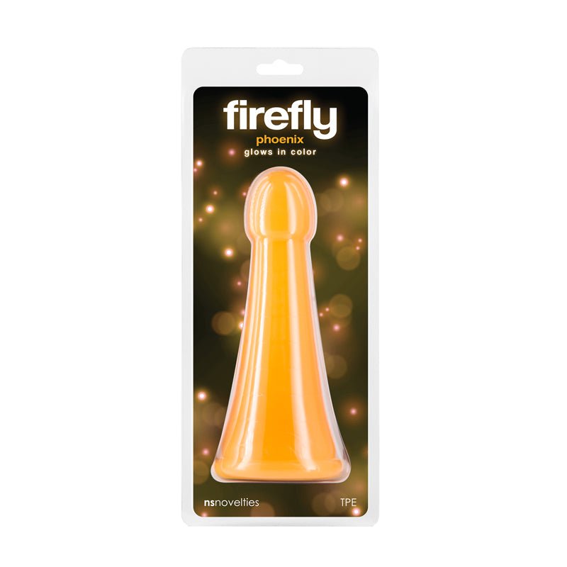 Firefly - Phoenix - Orange - Glow in Dark Orange 19.2 cm Dildo - Silk and Sin