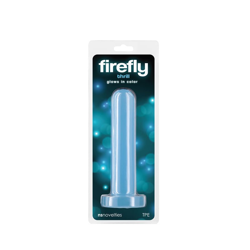 Firefly - Thrill - Blue - Small - Glow in Dark Blue 15.5 cm Small Dildo - Silk and Sin