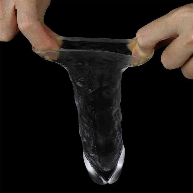 Flawless Clear Penis Sleeve 1'' - Clear 2.5 cm Penis Extender Sleeve - Silk and Sin
