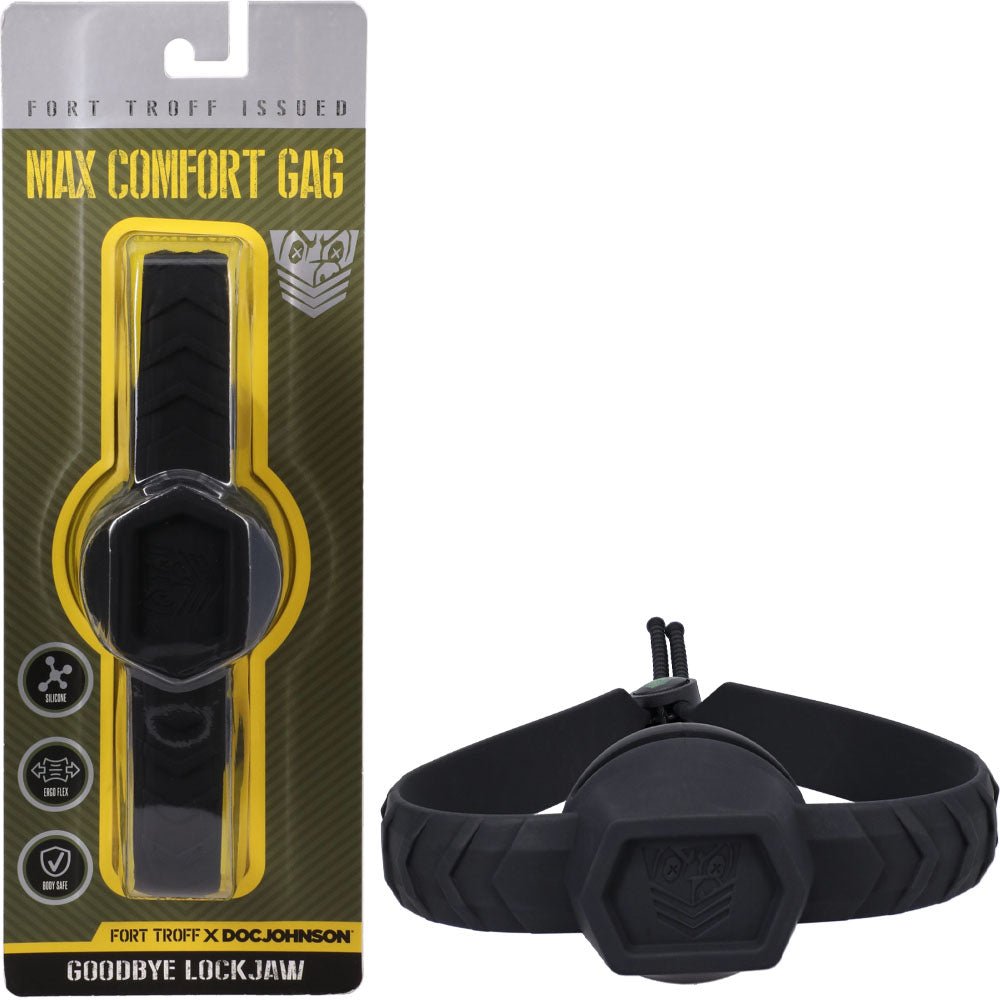 Fort Troff - Max Comfort Gag - Black Mouth Restraint - Silk and Sin