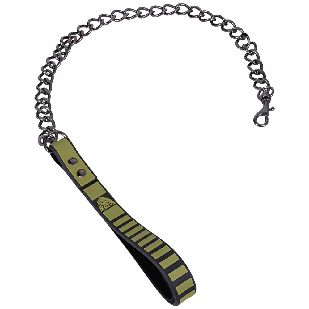 Fort Troff - Tactical Collar & Leash - Black/Green Restraint - Silk and Sin